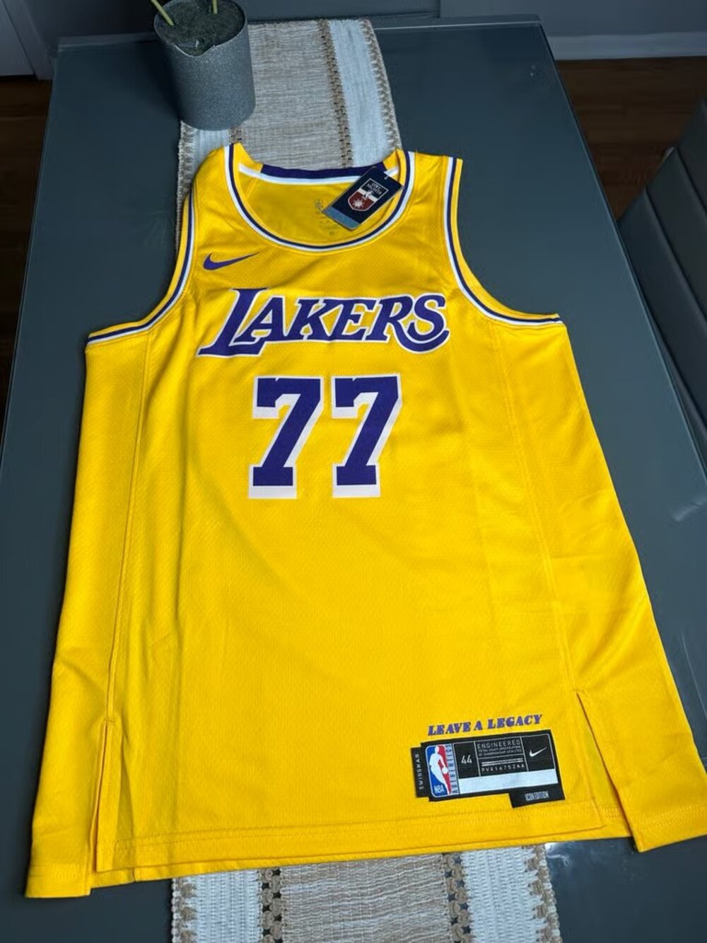 Luka Doncic Yellow Stitched Jersey